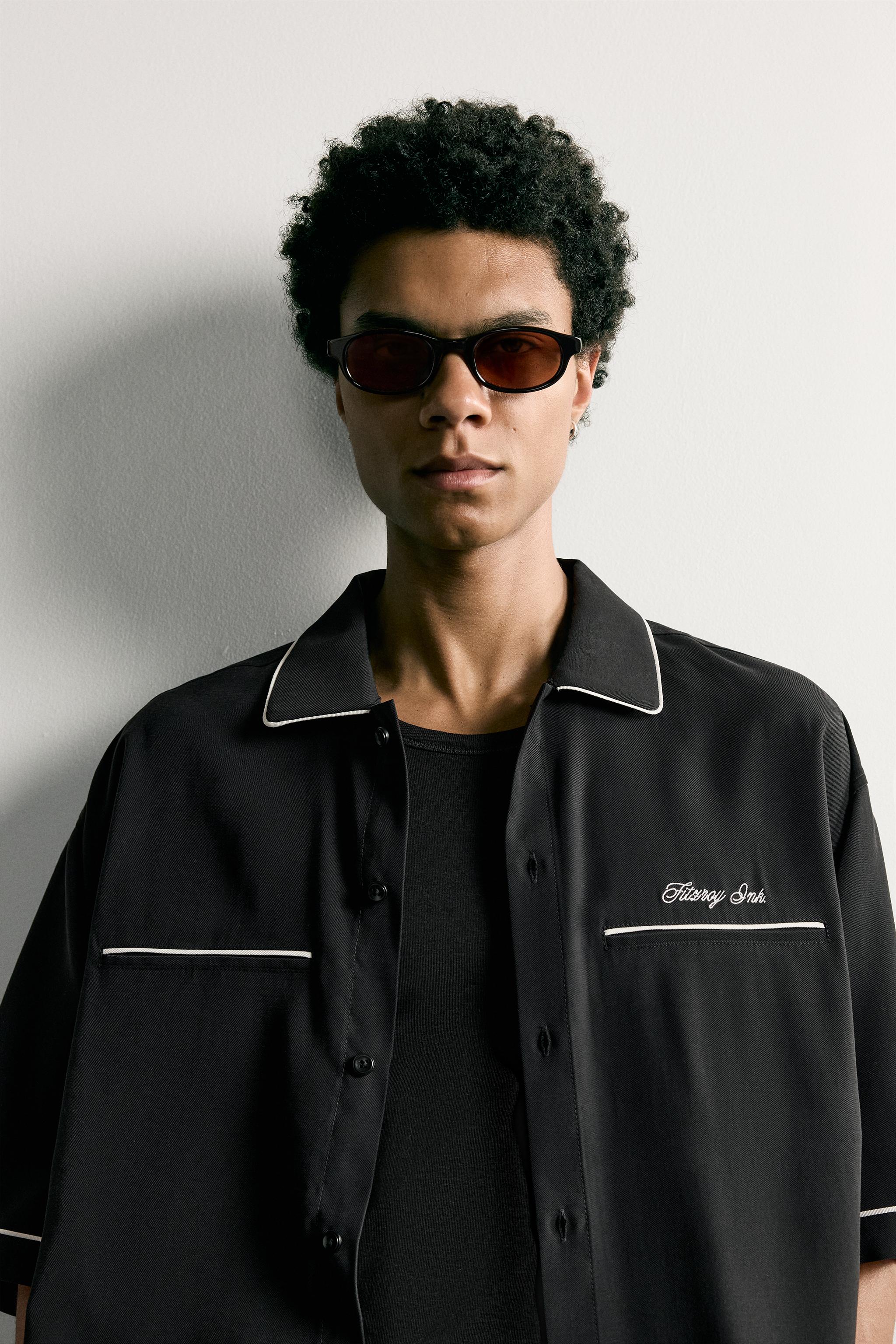 CHEMISE RELAXED FIT BRODÉE EN CONTRASTE